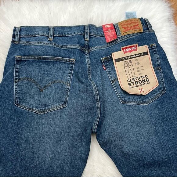 Levi’s Workwear Fit Dark Wash Denim Jeans 40/32 - Picture 4 of 6